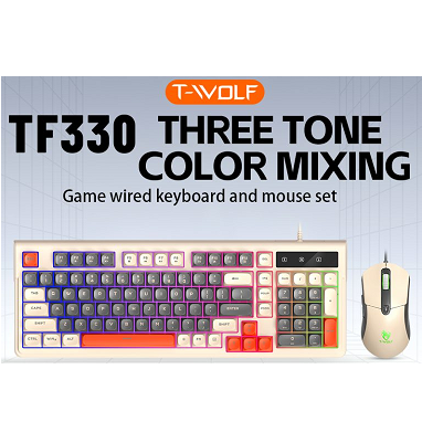 Key + Mouse T-Wolf TF330 Led USB (Cơ)