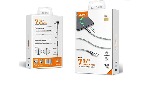 Cable sạc USB  -> Lightning (2.4A) 1m LS461 LDNIO
